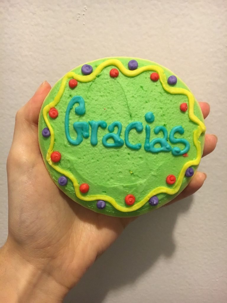 Festive cookie in Spanish